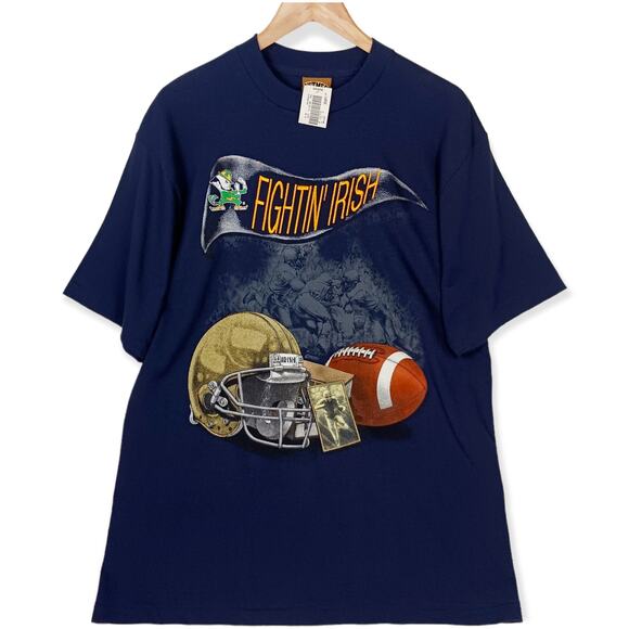 Nutmeg SZ L Notre Dame Single Stitch Fightin' Irish Tee NWT Rare - Picture 2 of 8